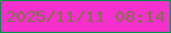 文字の大きさ：2、枠の色：019448、背景の色：f530cd、文字の色：83714e 無料ブログパーツのブログ時計