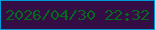 文字の大きさ：1、枠の色：019ad9、背景の色：350d45、文字の色：04691e 無料ブログパーツのブログ時計