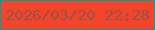 文字の大きさ：3、枠の色：019ba9、背景の色：f4452a、文字の色：95504a 無料ブログパーツのブログ時計