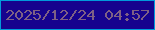文字の大きさ：1、枠の色：019bdb、背景の色：16038e、文字の色：7e6085 無料ブログパーツのブログ時計