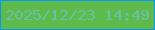 文字の大きさ：1、枠の色：019bf7、背景の色：5eba4b、文字の色：69c0a7 無料ブログパーツのブログ時計
