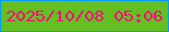 文字の大きさ：1、枠の色：019fff、背景の色：63bf22、文字の色：fe087c 無料ブログパーツのブログ時計