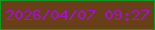 文字の大きさ：3、枠の色：01a022、背景の色：693f18、文字の色：a40ecf 無料ブログパーツのブログ時計