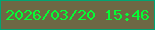 文字の大きさ：3、枠の色：01a573、背景の色：6d6844、文字の色：05fd34 無料ブログパーツのブログ時計