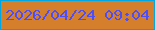文字の大きさ：2、枠の色：01a6e2、背景の色：d57f2c、文字の色：4a4ffb 無料ブログパーツのブログ時計
