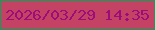 文字の大きさ：1、枠の色：01a754、背景の色：c44365、文字の色：9c0d79 無料ブログパーツのブログ時計