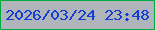 文字の大きさ：3、枠の色：01a943、背景の色：b0b4bb、文字の色：133ed6 無料ブログパーツのブログ時計