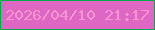 文字の大きさ：5、枠の色：01a948、背景の色：df67c4、文字の色：f796d2 無料ブログパーツのブログ時計