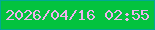 文字の大きさ：2、枠の色：01a994、背景の色：03c33e、文字の色：efb2ee 無料ブログパーツのブログ時計