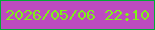 文字の大きさ：1、枠の色：01aa37、背景の色：bd4bbf、文字の色：7ef218 無料ブログパーツのブログ時計