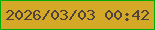 文字の大きさ：5、枠の色：01ac06、背景の色：d4a927、文字の色：51413b 無料ブログパーツのブログ時計