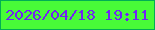 文字の大きさ：3、枠の色：01ae54、背景の色：48fb38、文字の色：7222f3 無料ブログパーツのブログ時計
