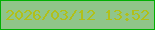 文字の大きさ：2、枠の色：01b003、背景の色：90c589、文字の色：b1c019 無料ブログパーツのブログ時計