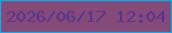 文字の大きさ：5、枠の色：01b0f0、背景の色：864a78、文字の色：543592 無料ブログパーツのブログ時計