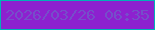 文字の大きさ：3、枠の色：01b1b7、背景の色：8d21cf、文字の色：764eca 無料ブログパーツのブログ時計