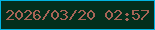 文字の大きさ：2、枠の色：01b3e1、背景の色：032e1c、文字の色：a76456 無料ブログパーツのブログ時計