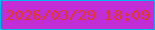 文字の大きさ：1、枠の色：01b5ea、背景の色：c12ed6、文字の色：e23720 無料ブログパーツのブログ時計