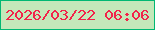 文字の大きさ：5、枠の色：01b873、背景の色：c4e8ba、文字の色：f2234a 無料ブログパーツのブログ時計