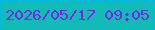 文字の大きさ：3、枠の色：01b9dc、背景の色：12bbb7、文字の色：7029e1 無料ブログパーツのブログ時計