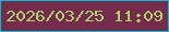 文字の大きさ：3、枠の色：01bed6、背景の色：752c4c、文字の色：abd46c 無料ブログパーツのブログ時計