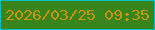文字の大きさ：4、枠の色：01c0c6、背景の色：38841d、文字の色：ca9305 無料ブログパーツのブログ時計