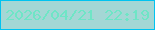 文字の大きさ：3、枠の色：01c3f0、背景の色：a4d7d5、文字の色：6fe5c6 無料ブログパーツのブログ時計
