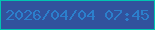 文字の大きさ：5、枠の色：01c4b1、背景の色：31529d、文字の色：2c7fcc 無料ブログパーツのブログ時計
