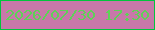 文字の大きさ：3、枠の色：01c53d、背景の色：c778a9、文字の色：5dd257 無料ブログパーツのブログ時計