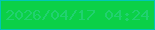 文字の大きさ：4、枠の色：01c6b6、背景の色：0bd047、文字の色：21d170 無料ブログパーツのブログ時計