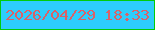文字の大きさ：5、枠の色：01cc0a、背景の色：2dcdfc、文字の色：da6168 無料ブログパーツのブログ時計