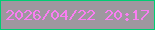文字の大きさ：5、枠の色：01cc73、背景の色：9e979f、文字の色：fa7df2 無料ブログパーツのブログ時計