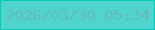 文字の大きさ：5、枠の色：01ccb8、背景の色：4fd4ce、文字の色：65b8b3 無料ブログパーツのブログ時計