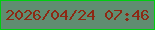 文字の大きさ：4、枠の色：01cd11、背景の色：608d71、文字の色：8d2913 無料ブログパーツのブログ時計