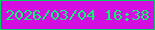 文字の大きさ：5、枠の色：01cf66、背景の色：d20ee1、文字の色：10f175 無料ブログパーツのブログ時計