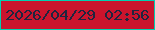 文字の大きさ：2、枠の色：01cfb0、背景の色：ca142d、文字の色：1f253f 無料ブログパーツのブログ時計