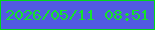 文字の大きさ：5、枠の色：01d817、背景の色：525ae1、文字の色：15e32a 無料ブログパーツのブログ時計