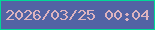 文字の大きさ：5、枠の色：01d897、背景の色：5263a4、文字の色：ddb3bf 無料ブログパーツのブログ時計