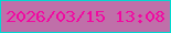 文字の大きさ：1、枠の色：01d9d0、背景の色：c06fa9、文字の色：f00aa1 無料ブログパーツのブログ時計