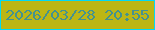 文字の大きさ：5、枠の色：01d9f7、背景の色：bcb615、文字の色：44928f 無料ブログパーツのブログ時計