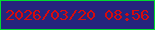 文字の大きさ：5、枠の色：01db30、背景の色：25257d、文字の色：d70a0d 無料ブログパーツのブログ時計
