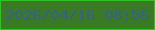 文字の大きさ：4、枠の色：01e103、背景の色：3a7a25、文字の色：365f8d 無料ブログパーツのブログ時計