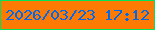 文字の大きさ：3、枠の色：01e15c、背景の色：fd7b02、文字の色：0068ee 無料ブログパーツのブログ時計
