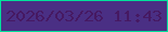 文字の大きさ：1、枠の色：01e29c、背景の色：4a2f84、文字の色：461962 無料ブログパーツのブログ時計