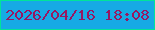 文字の大きさ：1、枠の色：01e49a、背景の色：16aae5、文字の色：971762 無料ブログパーツのブログ時計