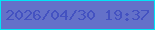 文字の大きさ：1、枠の色：01e4f6、背景の色：6471c9、文字の色：4452c1 無料ブログパーツのブログ時計