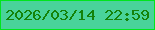 文字の大きさ：1、枠の色：01e51d、背景の色：49d39a、文字の色：148209 無料ブログパーツのブログ時計