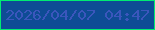 文字の大きさ：2、枠の色：01eb72、背景の色：0e4c95、文字の色：3b56bc 無料ブログパーツのブログ時計