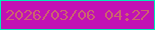 文字の大きさ：1、枠の色：01ebb7、背景の色：c112b4、文字の色：cc636f 無料ブログパーツのブログ時計