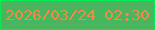 文字の大きさ：5、枠の色：01ec4a、背景の色：48b65e、文字の色：f58a43 無料ブログパーツのブログ時計