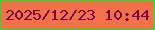 文字の大きさ：5、枠の色：01ed31、背景の色：f27146、文字の色：730954 無料ブログパーツのブログ時計
